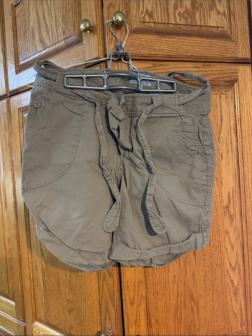 Women’s Casual Olive Drawstring Shorts